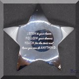 D43. “Know you can do anything” star paperweight - $20 
